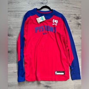 NBA Red and Blue Long Sleeve Shirt